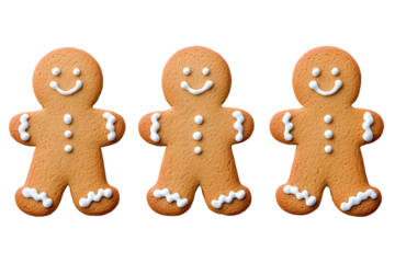 Delightful gingerbread Christmas men arranged in a festive display perfect for holiday celebrations and baking traditions
