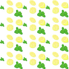 Lemon and mint pattern