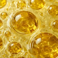 Close-up of olive oil drops texture