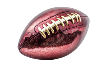 High-quality American football on a transparent background showcasing its detailed texture and lacing design