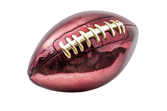 High-quality American football on a transparent background showcasing its detailed texture and lacing design