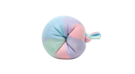 DIY pastel-colored stress ball, isolated on white background