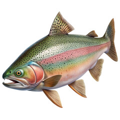 Fototapeta premium lifelike depiction of a steelhead trout textured.png