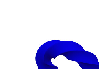 3d blue element spins wave color illustration design background png render curve line 