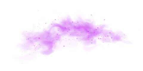 Ethereal Purple Mist and Fog with Soft Smoke Swirls and Dust Explosion, Transparent Haze, and Dreamy Atmospheric Effect for Abstract Backgrounds