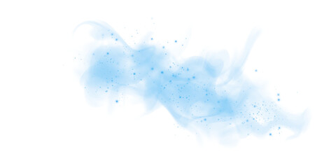 Ethereal Blue Mist and Fog with Soft Smoke Swirls and Dust Explosion, Transparent Haze, and Dreamy Atmospheric Effect for Abstract Backgrounds