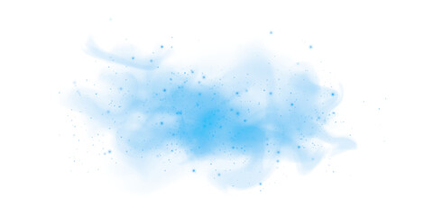 Obraz premium Ethereal Blue Mist and Fog with Soft Smoke Swirls and Dust Explosion, Transparent Haze, and Dreamy Atmospheric Effect for Abstract Backgrounds