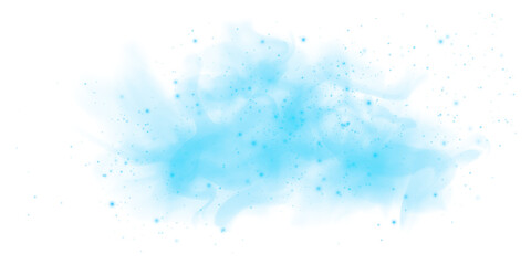 Ethereal Blue Mist and Fog with Soft Smoke Swirls and Dust Explosion, Transparent Haze, and Dreamy Atmospheric Effect for Abstract Backgrounds