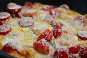 Cheesy Baked Dish with Tomatoes and Parmesan
