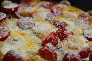 Cheesy Baked Dish with Tomatoes and Parmesan