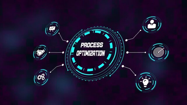 Process optimization for improving efficiency, reducing costs, and enhancing performance in business operations, business concept, 4k video