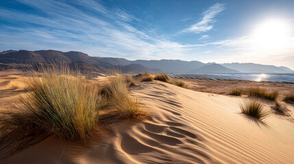 Planet Earth with clean air and nature relying on renewable resources. Ecological concept of alternative sustainable energy for an ecologically clean planet. Concept of ecology and environmental