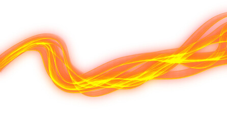Electric Fire Stream Glowing Wave