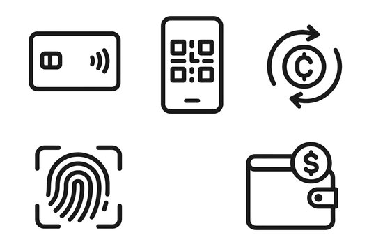 Digital payment symbols representing contactless transactions and secure authentication methods in modern finance