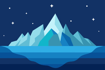Fototapeta premium winter landscape with mountains