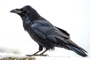 raven on a white background