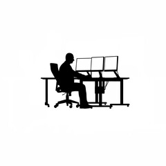 Fototapeta premium Middle eastern data scientist portrait illustration