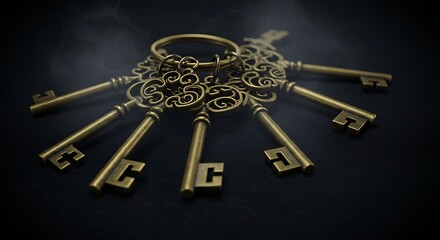 Unlock your potential with antique ornate keys