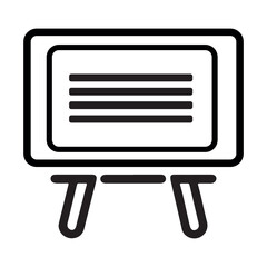Black and white board icon vector illustration for web and business design.