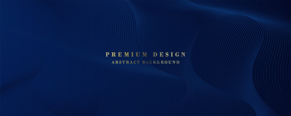 Premium background design with diagonal dark blue line pattern. Vector template for digital luxury banner, invitation, voucher, certificate.