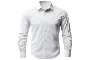 Classic long sleeve white shirt mockup showcasing a clean and versatile design perfect for casual and formal occasions