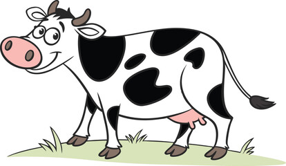 Cow vector design in white background, Cow logo and icon design