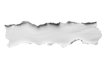 Ripped white paper with torn edges on a black background, showcasing texture and contrast in minimalist design for creative projects