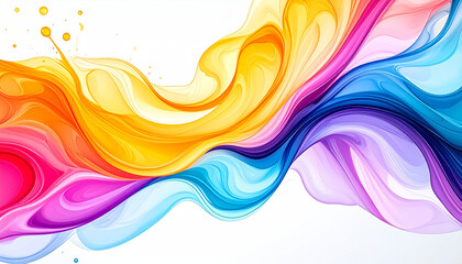Vibrant multicolored abstract wallpaper colorful swirls of paint artistic background flowing design bright and vivid aesthetics