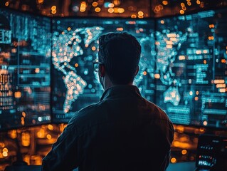 Cybersecurity specialist is engaged in ensuring the protection of information of company, country or citizens