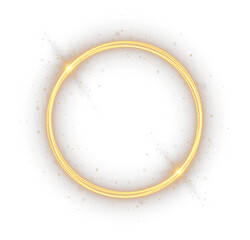 Golden ring and swirl glow with luminous shine, forming a luxury border. Soft circular light sparkles across the bright geometric shape.