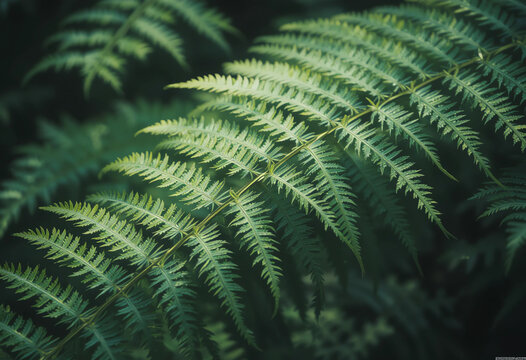 Fern leaves overlapping in natural forest shade 3:2 3000x2000