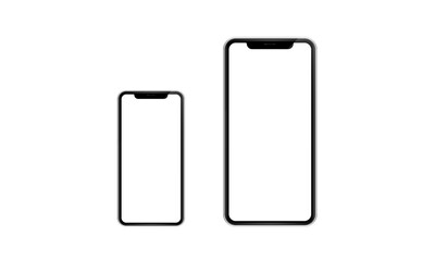 Device screen mockup. Smartphone, tablet, with blank screen for you design. Stock royalty free vector illustration. PNG