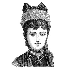 19th century fashion, 1900 fashion line drawing women fashion accessories




