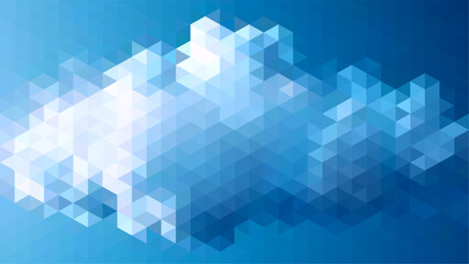 Blue Abstract Background of  Geometric Triangle Pattern Vector Illustration