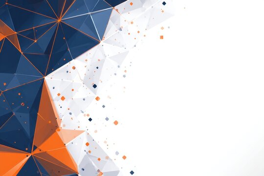 Certificate template banner featuring a polygonal design with gigapixel quality for professional presentations and awards