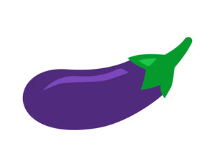 eggplant vector design solid color in white background.eps