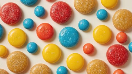 Brightly hued confections