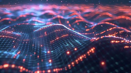 A vibrant fusion of technology, science, and design, featuring digital patterns, abstract shapes, and futuristic concepts. Dynamic waves, geometric grids, and colorful fractals create a stunning visua