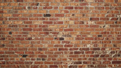 Naklejka premium Richly colored brick backdrop in brown, red, and vivid scarlet