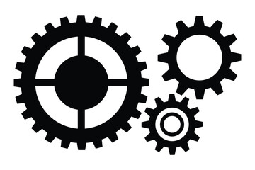 Gear setting icon set. Cogwheel. Gear icons. Progress or construction concept. Settings and Tools Gear Icon. Vector illustrator