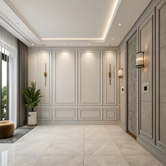 Obraz premium empty room with a window