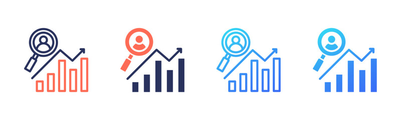 Behavioral Analytics icon sheet multi style collection
