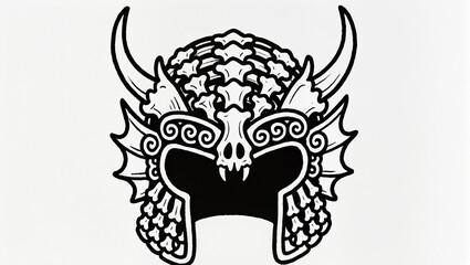 Scale Horned Dragon Helmet