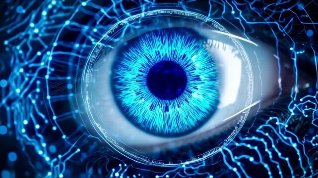 Digital Eye:  High-Tech Vision, Futuristic Interface
