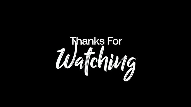 Thanks for watching animation for screen end video