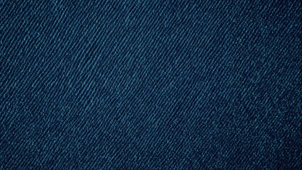 Close-up of blue denim fabric texture and pattern