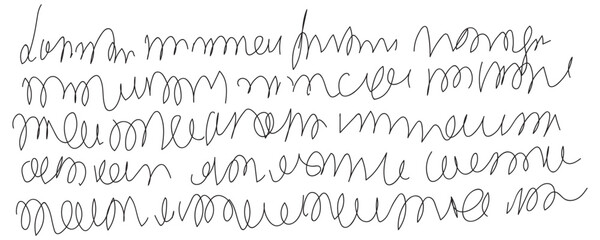 Naklejka premium Vintage handwriting letter, retro unreadable text