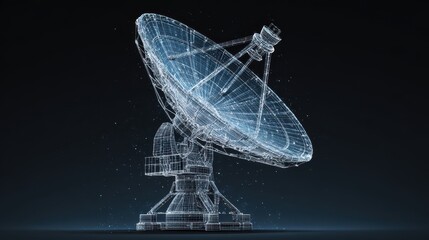 Elegant photo of satellite dish receives signals from space. These signals can be used for military communications, internet access, and tracking information across the.
