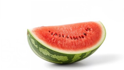 Ripe and juicy melon sitting alone on a white background