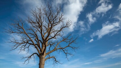 Bare Tree Against a Clear Summer Sky